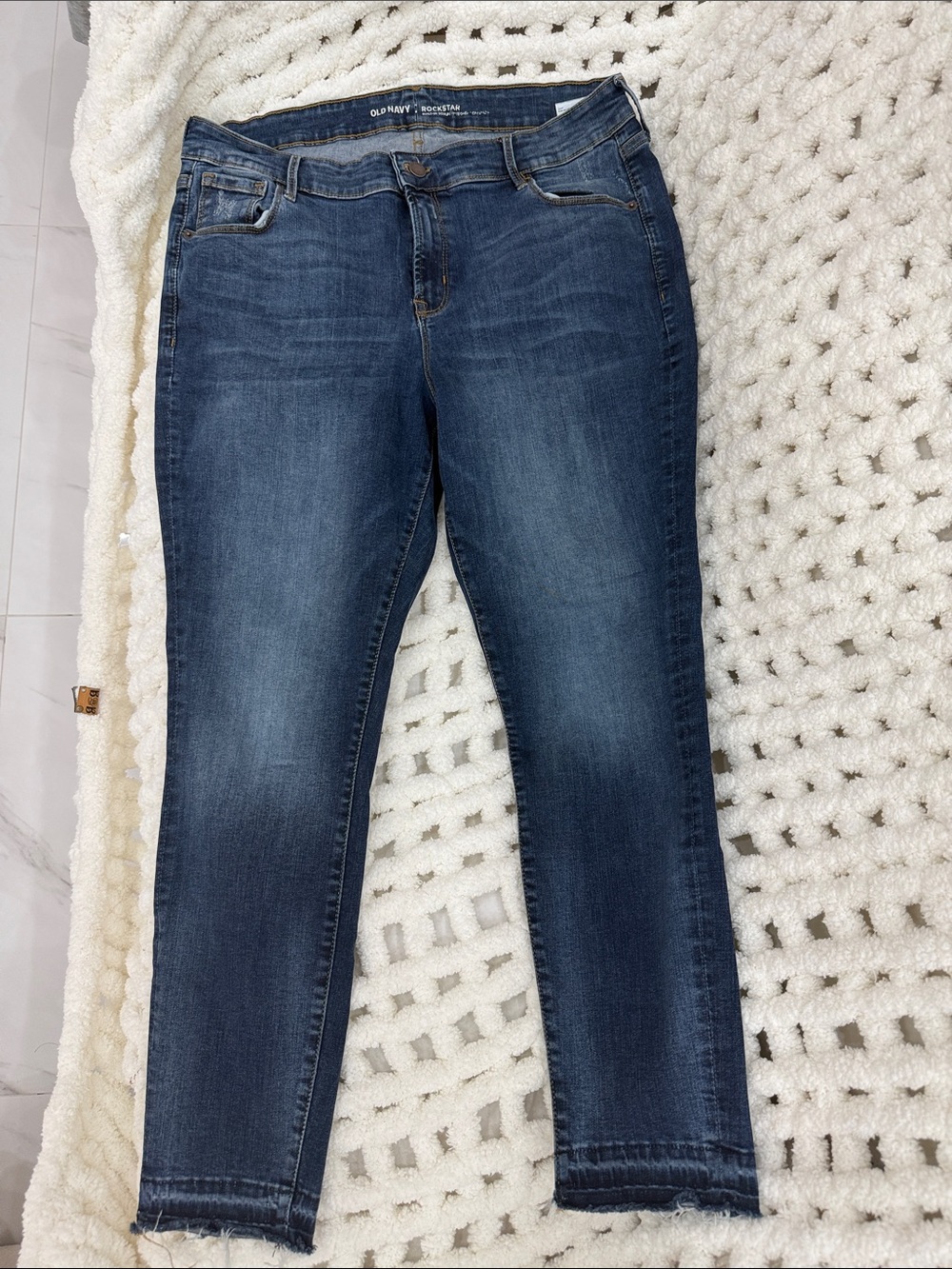 Old Navy Women's Dark Blue Stretch Skinny Jeans